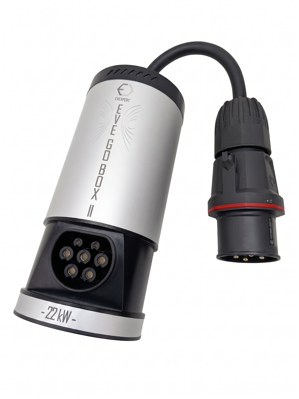 Přenosný wallbox / adaptér EVE GO Box II Typ 2 - CEE 32A - 22kW (hliníkové tělo)