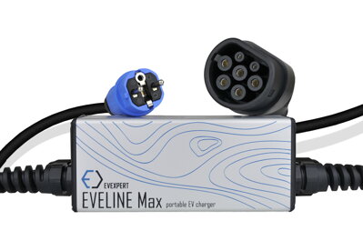 EVELINE Max - Chytrá přenosná nabíječka TYP 2 - Schuko | 16A | 1fáze | 3,6kW | 5m