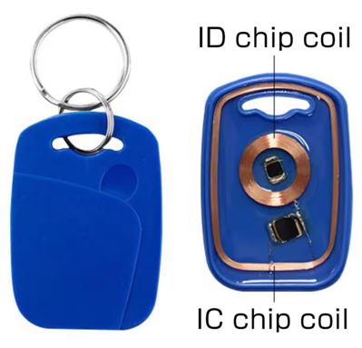 Programovatelný duální mini RFID čip 13,56 MHz / 125 kHz