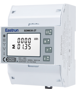 EASTRON multifunkční třífázový dvousazbový elektroměr SDM-630-2T MODBUS RTU MID 