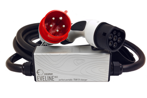  EVELINE Max - Chytrá přenosná nabíječka TYP 2 - CEE 5-Kolík | 16A | 3fáze | 11kW | 5m