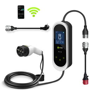 ZENCAR E-PRO Portable EV Charger | 11 kW | Type 2 | WiFi | 5m Cable + Adapters